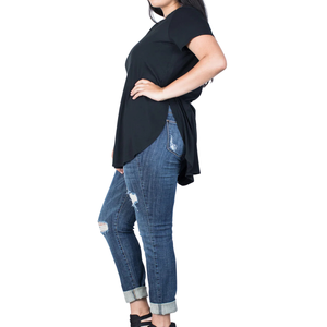 Tops de Yoga de Talla Grande con Abertura Lateral, Manga Corta, Ajuste Holgado, Ropa Deportiva Elástica para Entrenamiento, Fitness, Gimnasio y Deportes - Product Image 5