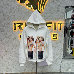 Sudadera con Capucha Deportiva de Corte Perfecto, Edición Deportiva, la Más Demandada, con Cremallera, Estampado Puff, Fabricada en Fábrica, Precio Económico, Sudaderas para Hombre - Product Image 4