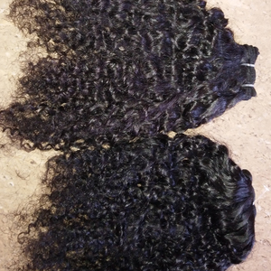 Paquet brésilien élégant non traité brut d'extensions de cheveux humains vierges indiens Remy bouclés grossiers - Product Image 3