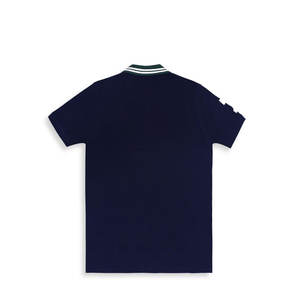 Camisetas Polo de golf de lona para hombre con logotipo personalizado en stock de alto rendimiento con material de poliéster de diseño para correr - Product Image 5