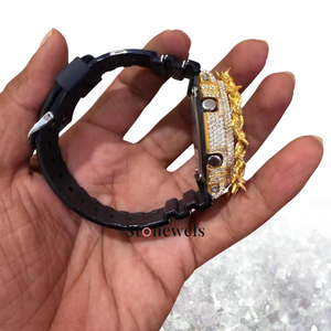 Stonewels 2025 Luxury Unisex Automatic <b>Watch</b> Customizable Diamond VVS Moissanite Full Gold Case Classic Ceramic Fashion - Product Image 5