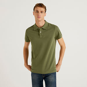 Polo informal de manga corta para hombre, Jersey de algodón de secado rápido, patrón sólido, ajustado para actividades al aire libre - Product Image 4