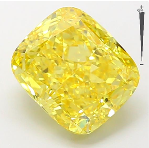 2.24ct Fancy Vivid Yellow Color VS1 Clarity <b>Cushion</b> Shape Loose Lab Grown Diamond IGI Certified for Making Jewelry - Product Image 1