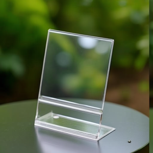 SIGEL <b>Single</b>-Sided 15 X 21.5 X 6.5 cm Slanted Table Display Stand DIN A5 Replaceable Acrylic Label for <b>Single</b>-Sided Use - Product Image 3