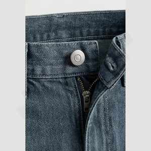 Jeans Clásicos de Mezclilla Lavada para Hombre, Verano, Otoño, Invierno, Transpirables, Lavables, ODM, Premium, Estilo Urbano, con Botones, Vintage, Casual - Product Image 4