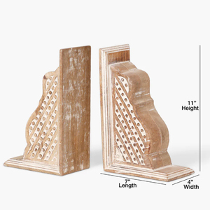 Serre-livres en bois décoratifs pour la maison prix de gros Supports de livres en Inde catalogue de gros serre-livres en bois spécial - Product Image 3