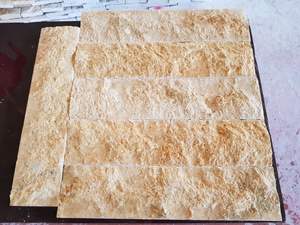 2025 Premium Custom Cut Gold Salem Calcaire Split Face Pierres Naturelles Revêtement Mural Extérieur Carreaux De Terrasse En Gros De Turquie - Product Image 5