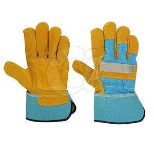 Durable Material Double Palm <b>Gloves</b> Leather Made Double Palm <b>Gloves</b> Comfortable Double Palm <b>Gloves</b> - Product Image 1