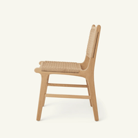 Chaise de salle à manger moderne pour la maison avec corde en papier Design contemporain empilable en bois massif pour appartement, restaurant, hôtel