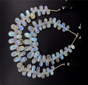 Cuentas de Piedra Lunar Arcoíris Natural, Lisas, Color Blanco, Piedra Preciosa Certificada por Terceros para la Fabricación de Joyas, Origen India - Product Image 2