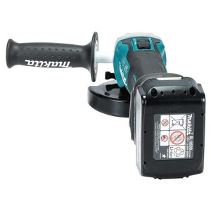 Meuleuse d'angle sans fil professionnelle 18V avec chargeur rapide, 3 batteries MAKPAC 5.0Ah, interrupteur coulissant, disque 125mm, déclencheur DIY - Product Image 2