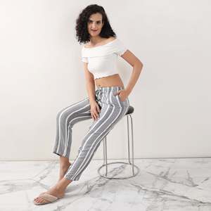 Pantalon de pyjama Evolve pour femme en coton super doux imprimé, coupe décontractée, avec taille élastique et poches, idéal pour l'été - Product Image 1