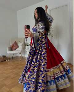 2026 New Arrivals Fashionable Handmade <b>Appliques</b> Afghan Kuchi Women's Long Sleeves Party Wear Full Length Wedding Gown - Product Image 6