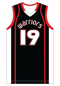 Ensemble d'uniformes de basketball entièrement sublimés, noir et rouge, sublimation pour joueur, unisexe, évacuation de l'humidité, coupe athlétique, toutes saisons - Product Image 2