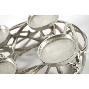 Top Vente Antique Conception En Aluminium Nid forme T Lumière Bougies Titulaire promotionChristmas Décoratif T Lumière Bougeoir Nickel - Product Image 6