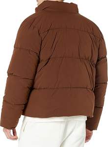 2025 NewDesign élégant léger doux doudoune pour hommes personnalisé vers le bas manteaux col montant haute rue Style toile tissu - Product Image 4