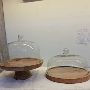 Vente flash - Support à gâteau en bois fait main avec couvercle en acrylique transparent, compatible lave-vaisselle, couleur et taille personnalisables, marque Shunhe - Product Image 5