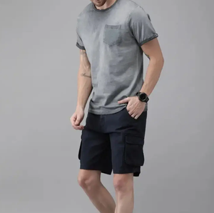 Venta al por mayor hombres ácido piedra lavado Boxy camisetas 100% algodón secado rápido Streetwear Hip Hop Vintage Logo de gran tamaño para Fitness - Product Image 3