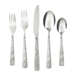 Juego de cubiertos de acero inoxidable Chapado en plata para boda, utensilios únicos de cocina y hogar, juego de cubiertos de queso, juego de cubiertos de Metal - Product Image 1