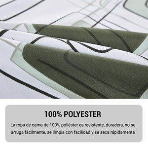 Set copripiumino moderno in poliestere 100% a 3 pezzi con lenzuolo con angoli e federa, biancheria da letto di lusso - Product Image 5