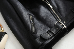 Abrigos de Invierno Ailegogo para Mujer, Chaqueta de Piel Sintética Gruesa, Chaqueta de Piel de Oveja Unisex, Chaqueta de Aviador, Ropa de Abrigo, Casaco Feminino - Product Image 4