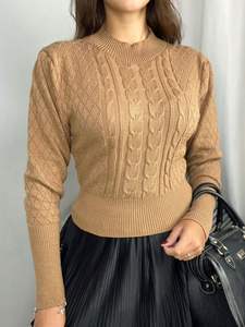 Pulls en tricot pour femmes de haute qualité, pulls à col roulé pour femmes, pulls pour l'hiver, pulls fantaisie pour femmes, fournisseur de BD - Product Image 4