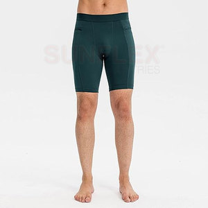 2025 Latest Design Men's <b>Compression</b> <b>Shorts</b> High Street Style with Elastic Waist Mid Waist Polyester Quick Dry for Adults - Product Image 5