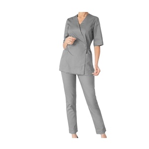 New High Ranking Hot Selling Custom Logo V-Neck Knitted Comfortable <b>Nurse</b> <b>Scrubs</b> Uniforms T-Shirts <b>Scrub</b> Suits for Unisex - Product Image 4