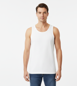 NovaFresh <b>White</b> Cotton <b>Vest</b> for <b>Men</b> Sleeveless Lightweight Breathable Stretch Fabric Designed for Daily Comfort Use - Product Image 4