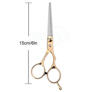Tijeras de Peluquería Profesionales de Una Pieza para Diestros, Ligeras, de Mango Mediano, con Hojas de Acero Inoxidable 4Cr13 para Cortar el Cabello - Product Image 2