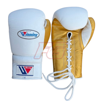 Conjunto de Boxeo Profesional de Cuero Vacuno con Cierre de Gancho y Bucle, Diseño Personalizado, Alta Calidad, Absorbe la Humedad