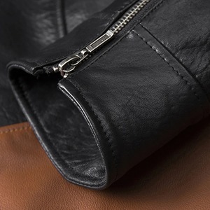 Veste en cuir de mouton véritable pour hommes - Product Image 5