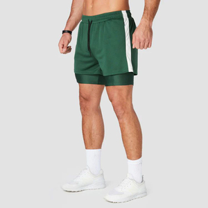 Pantalones cortos de alta calidad personalizados al por mayor para hombre, pantalones cortos de entrenamiento para correr, ejercicio, Fitness, ropa deportiva, pantalones cortos de compresión para gimnasio 2 en 1 - Product Image 5