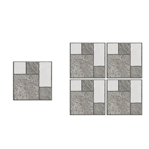 สีเซรามิกสีเทาพื้นผิวที่แตกต่างกันกระเบื้องปูพื้น400x400mm - Product Image 1