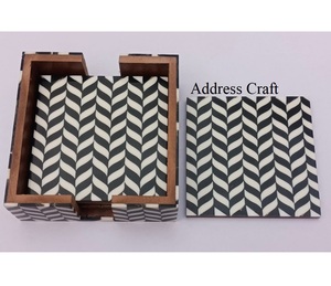 High Quality Wood and Resin <b>Coasters</b> With Golden Rim Table Mats and Pads Latest Design <b>Drinking</b> <b>Coasters</b> Drinkware Tea <b>Coasters</b> - Product Image 4
