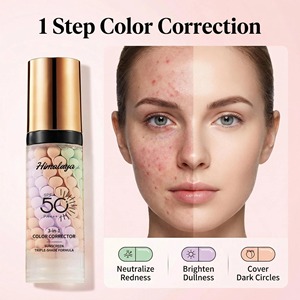 Crema Aislante con Protección Solar SPF 50, 3 en 1, Prebase de Maquillaje, Control de Grasa, <span class=keywords><strong>Corrector</strong></span> de Color, Base de Maquillaje Iluminadora, OEM - Product Image 4