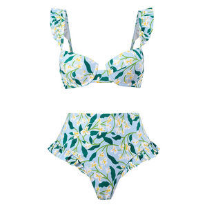2025 nuevo diseño traje de baño ropa de playa conjunto de Bikini de cintura alta con cubrir trajes de baño mujeres Bikini conjunto ropa de playa proveedor paquistaní - Product Image 2