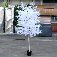 Innendekoration Maßgefertigter Künstlicher Bonsai Handgefertigter Plastik-Künstlicher Banyanbaum Weißer Ficus-Baum