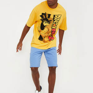 Camiseta de algodón 100% para hombre, ajuste holgado, estampado de color amarillo, lo mejor para ropa de verano de 2025" - Product Image 4