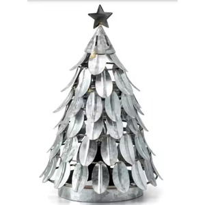 Escultura Decorativa Navideña Hecha a Mano con Base de Madera Creativa, Diseño de Árbol de Navidad para Mesa - Product Image 2