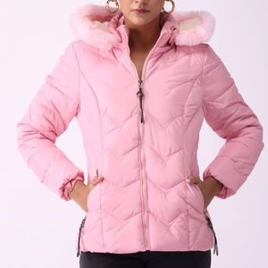 Solid Color Warm Zipper Long Sleeve Women Puffer Jacket New Arrival Winter Clothing Down <b>Coats</b> Women Puffer Jacket - Product Image 6
