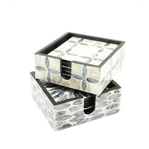 Posavasos de Nácar Hechos a Mano, Diseño Nuevo, Elegantes y Decorativos, Juego de Posavasos para Bebidas de Habilidosos Artesanos Vietnamitas - Product Image 1