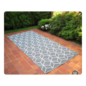 PVC Jacquard Outdoor Rug for Patio Garden or Camping Use Reversible Waterproof <b>Carpet</b> Mat for Indoor Outdoor Decor - Product Image 1