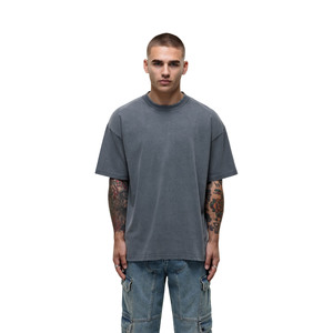 T-shirt personnalisable pour homme en coton 100% de haute qualité, 280 g/m², coupe ample, séchage rapide, respirant, écologique - Product Image 1