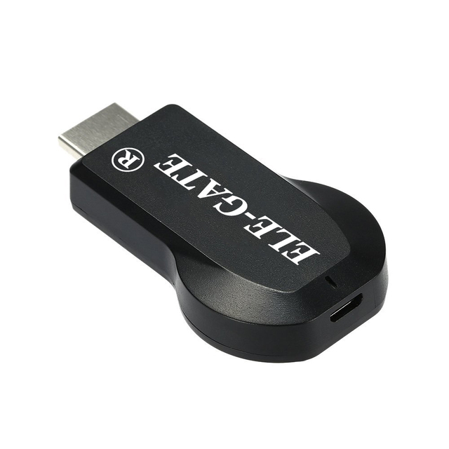 ELE-GATE Mirascreen WL.12 Airplay WiFi Miracast HDTV Cell Phone Adapter Black Wide Screen Supported