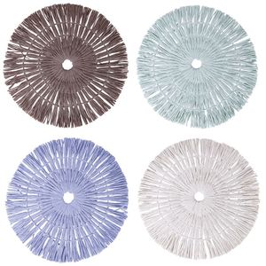 Sottopiatti in Giacinto d'Acqua Intrecciato Stile Bohemien, Ecologici, 4 Tonalità Naturali per Ristoranti - Product Image 1