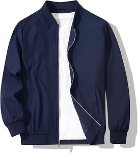Veste bomber universitaire unisexe de haute qualité sur mesure en gros, 100% coton, logo personnalisé, devant imperméable, coupe-vent, prix bas - Product Image 3