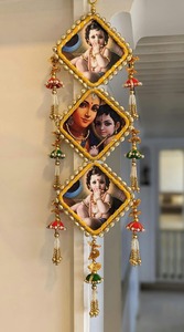 Arte Pichwai Surtido, Decoración de Pared con Ganesha/Radhe Krishna/Shree Naath Ji, Adorno Colgante para el Hogar, Decoración para Diwali, Entrada, Pooja - Product Image 3