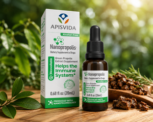 Apisvida Nanopropolis Extrait de Propolis Vert et Rouge Brésilien à Haute Absorption, Complément Alimentaire Nano 20ml avec compte-gouttes - Product Image 5