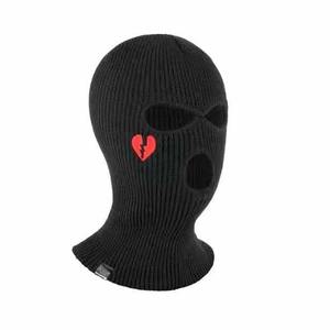 100% Polyester unisexe adultes blanc plaine visage couverture ciel masque un trou cagoule ciel masque couleur unie - Product Image 2